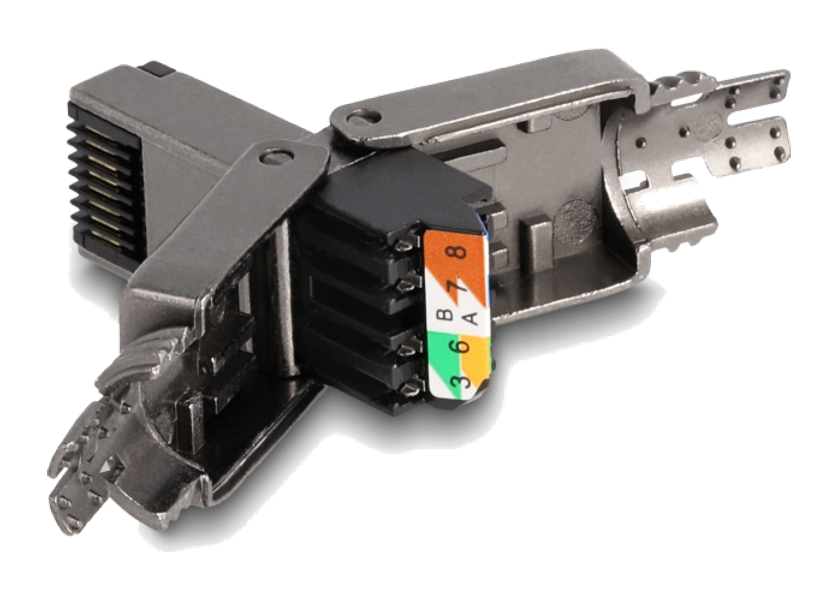 Delock Stecker RJ45 Cat.8.1 STP offen